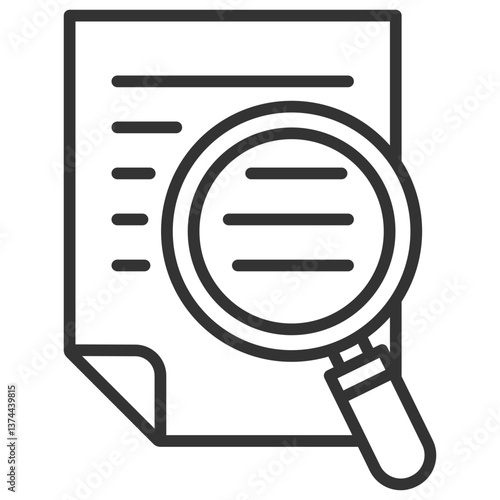 Text Analysis Outline Icon