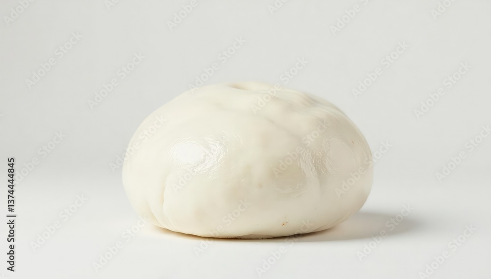 A single, soft white bun on a clean white backdrop , whitebackground, grain, simple A single, soft white bun on a clean white backdrop , whitebackground, grain, simple