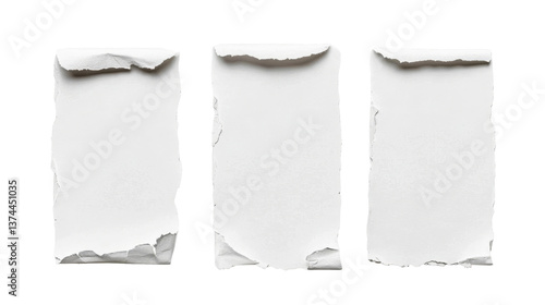 Wallpaper Mural Torn white paper edges, rough textured borders, cutout elements, cut out transparent Torontodigital.ca