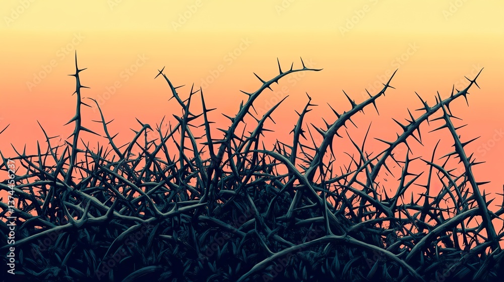 Thorny Patch Illustration: Intricate Botanical Art, Dark Fantasy Imagery, Nature-Inspired Design, Sharp Textures, Eerie and Captivating Visuals.
Thorny Patch Illustration: Intricate Botanical Art, Dark Fantasy Imagery, Nature-Inspired Design, Sharp Textures, Eerie and Captivating Visuals.