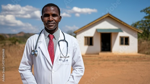 Dedicated rural hospital physician in thongchanh empowering community health inspiring care outdoor setting