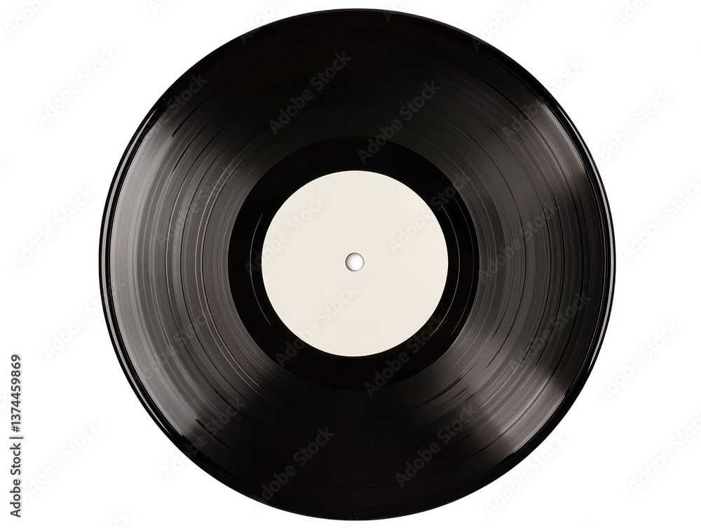 Obraz premium Isolated black vinyl record