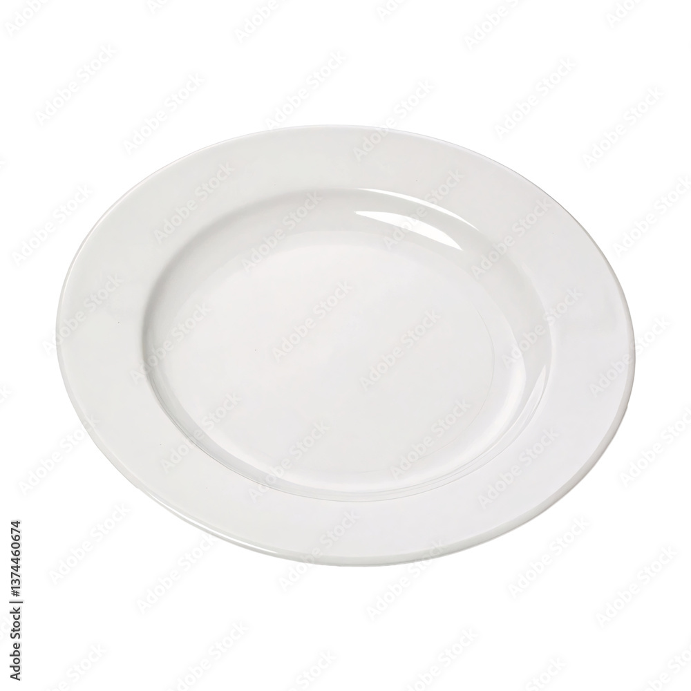 An empty white plate with a clean and minimalistic aesthetic, set against a transparent background. An empty white plate with a clean and minimalistic aesthetic, set against a transparent background.