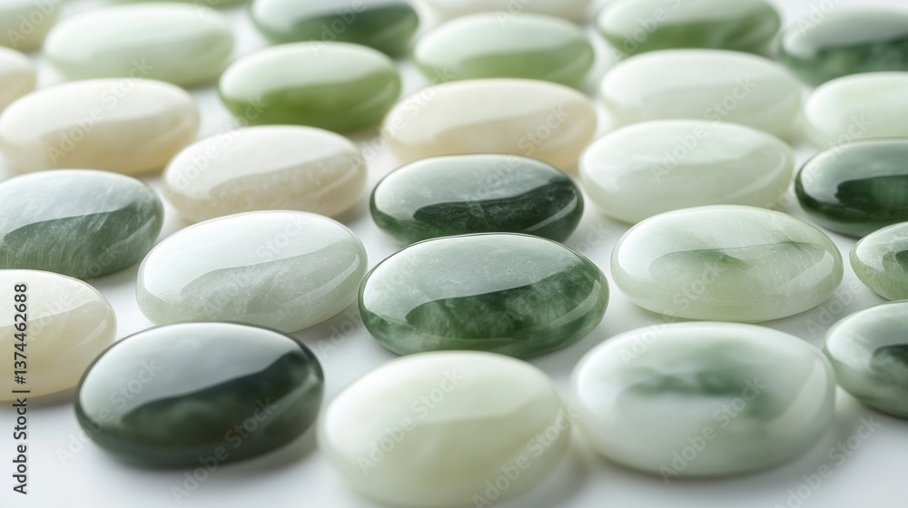 Fototapeta premium abstract green background with pebbles