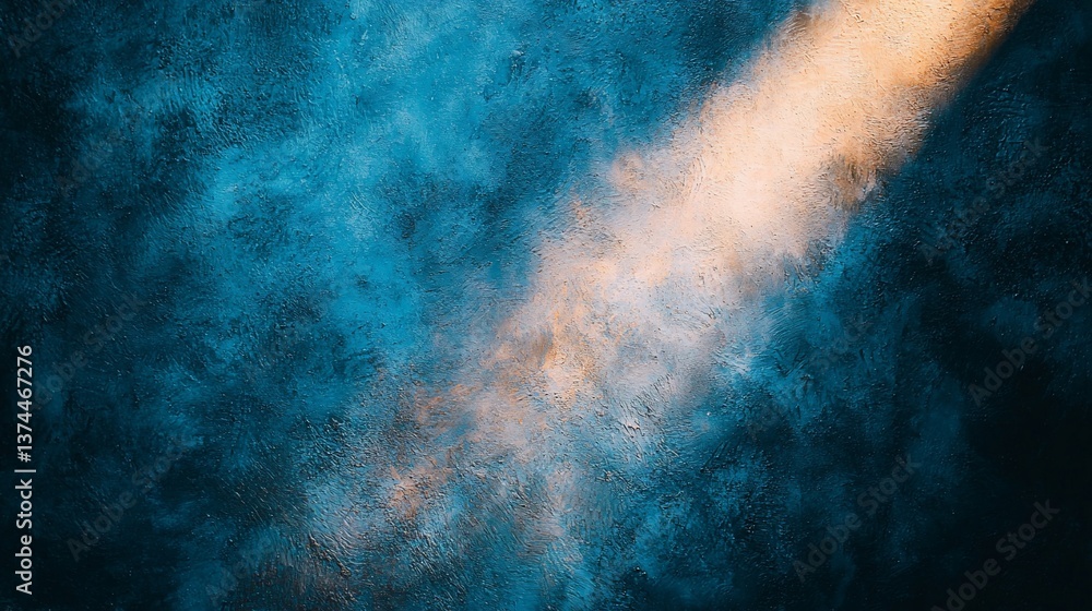 Fototapeta premium Abstract Light Beam on Blue Textured Background