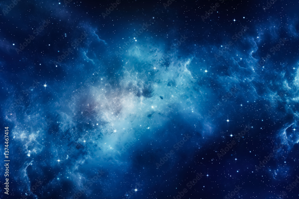 Obraz premium Blue sky with many stars.