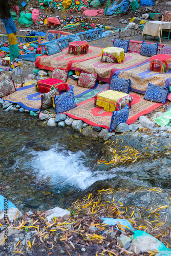 The Ourika Valley and the colorful  village of Setti Fadma in the Atlas Mountain region of Morocco