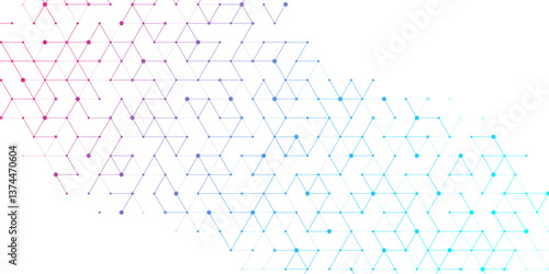 Modern health care or medical background design. Health care innovation concept. Horizontal header web banner. Abstract geometric background with hexagon shapes for medicine, science, chemistry.