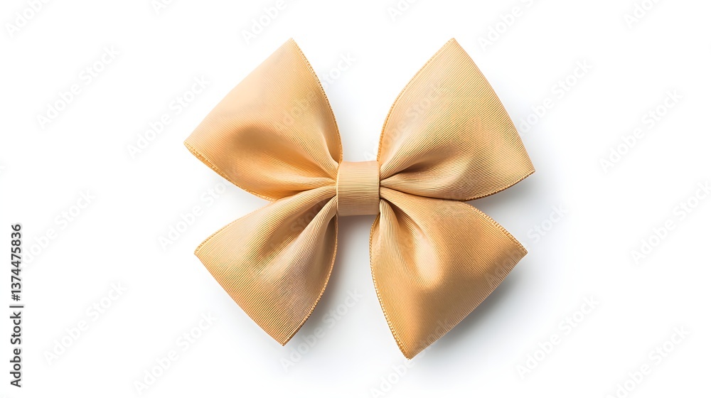 Elegant Golden Ribbon Bow with Textured Finish for Decorative and Gift Wrapping Purposes Elegant Golden Ribbon Bow with Textured Finish for Decorative and Gift Wrapping Purposes