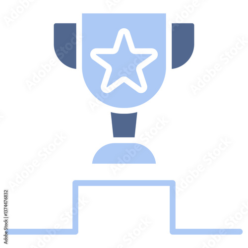 Competition Flat Blue Icon