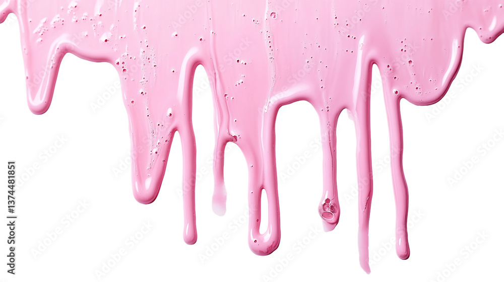 Pink Paint Dripping on Transparent Background, PNG Pink Paint Dripping on Transparent Background, PNG