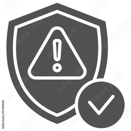 Warning Sign Glyph Icon
