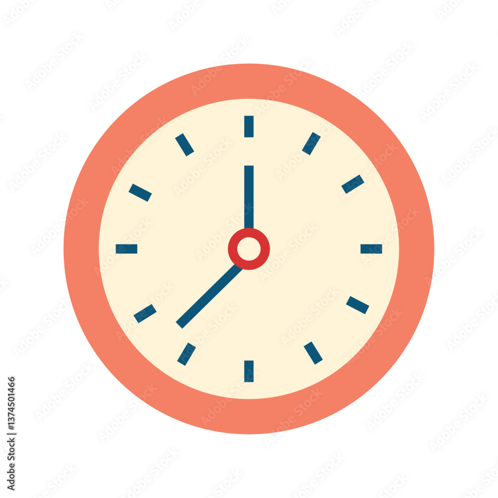vector image clock icon with white background vector image clock icon with white background