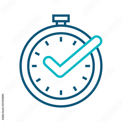 Vector image of stopwatch icon with white background