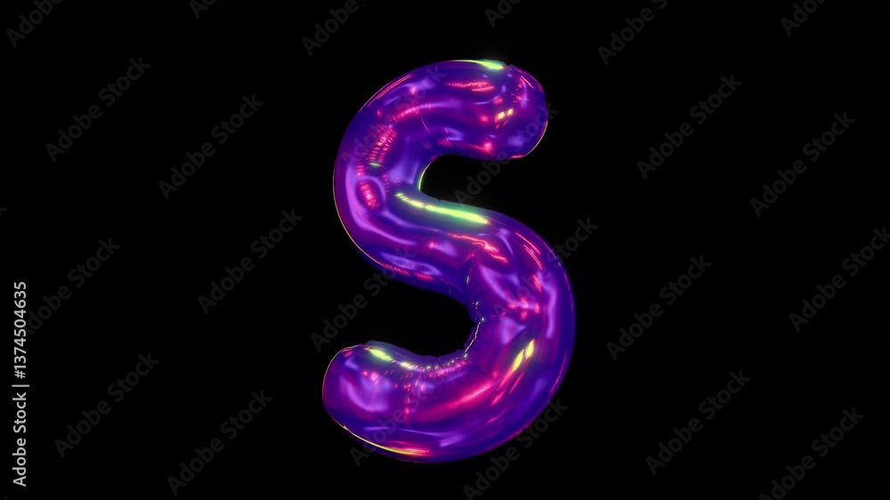 A shimmering 3D reflective alphabet letter S in an iridescent bubble typeface style, with embedded alpha for easy drag and drop overlay. A shimmering 3D reflective alphabet letter S in an iridescent bubble typeface style, with embedded alpha for easy drag and drop overlay.