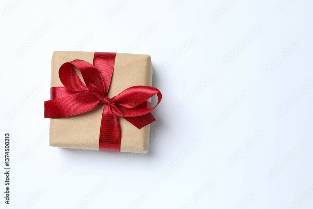 Beautiful gift box on white background Beautiful gift box on white background