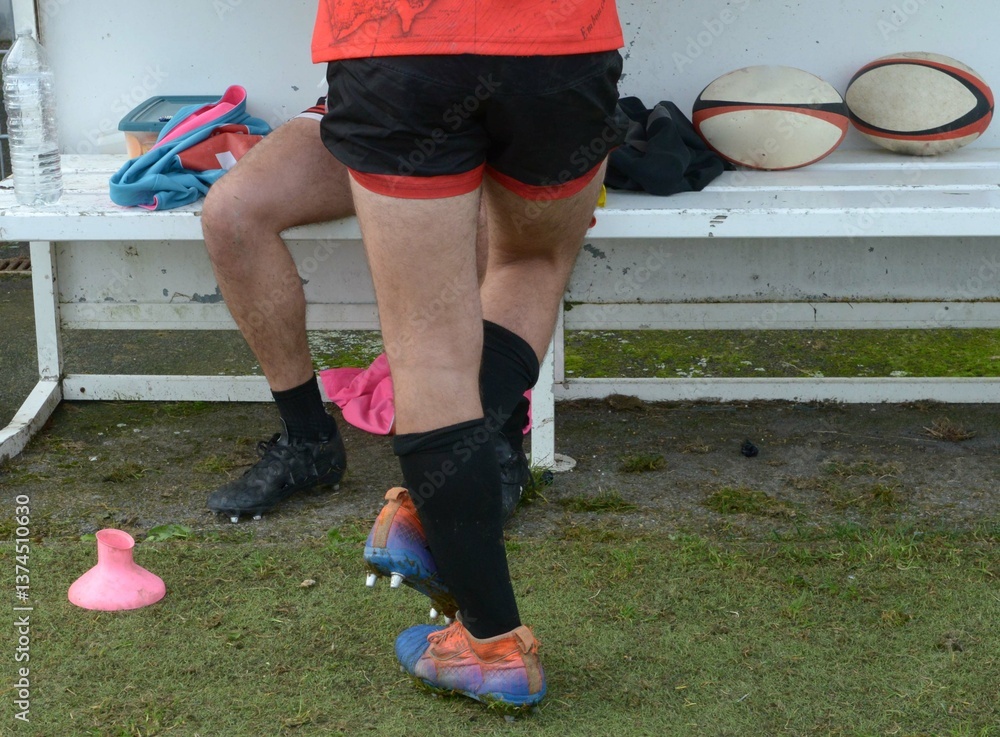 sur le banc au rugby