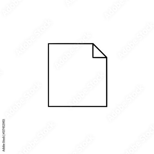 Free Download Blank paper sheet icon with a folded corner representing a document or note - GFXLoad