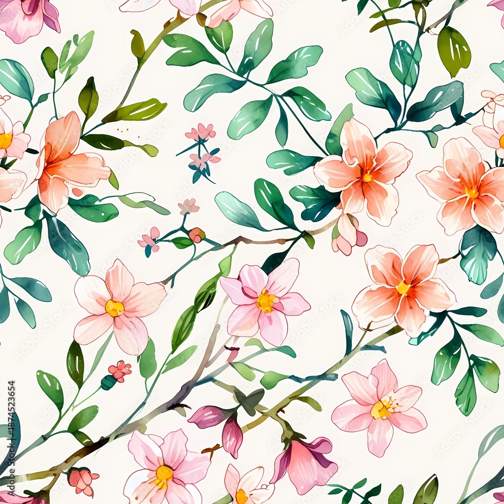 Fototapeta premium seamless pattern - floral patterns