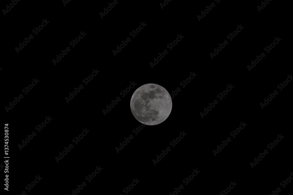 full moon on black