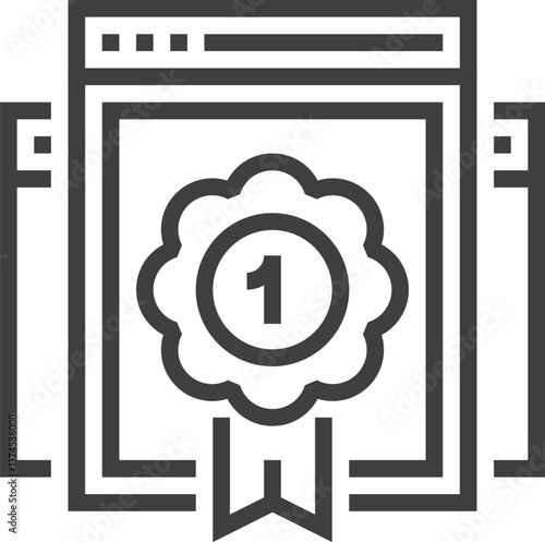 quality flat line web icon