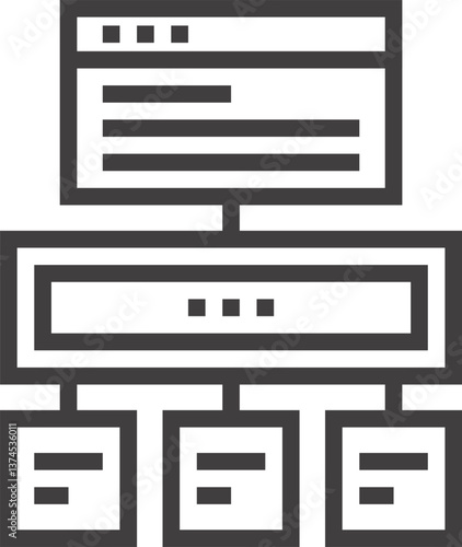 wireframe flat line web icon