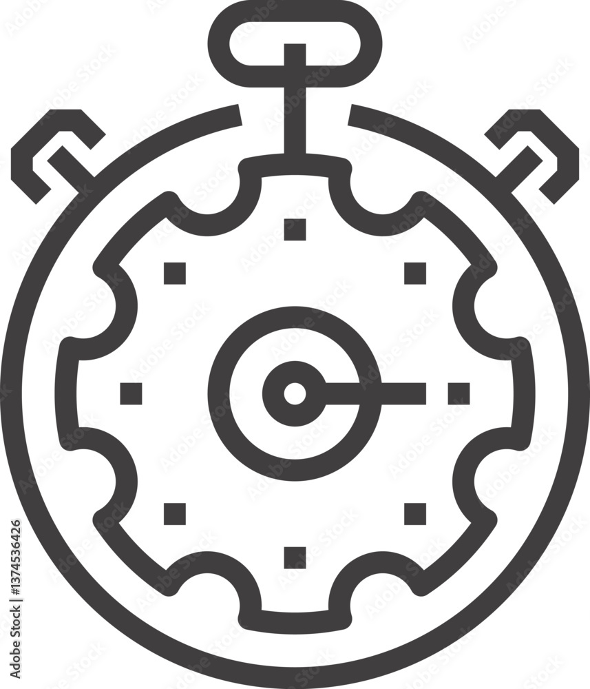 Obraz premium fast processing flat line web icon