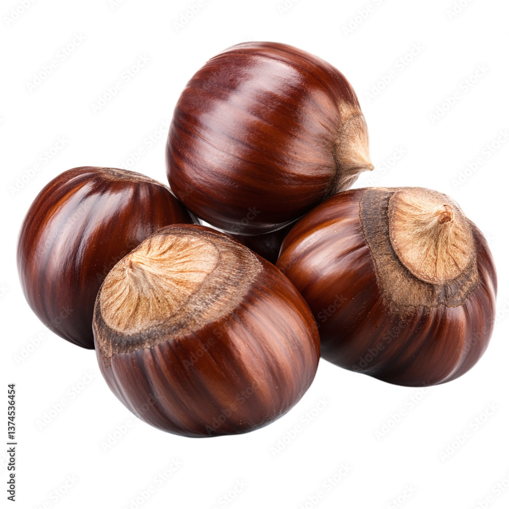 chestnuts isolated on a transparent background chestnuts isolated on a transparent background
