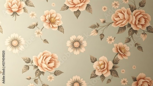 Floral Elegance: A collection of delicate roses and daisies with soft, inviting hues and intricate details in a captivating display.