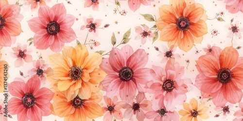 Blossom Dreams: A captivating panorama of vibrant flowers in a beautiful arrangement, revealing the intricate details of each delicate petal, while evoking a sense of freshness and tranquility