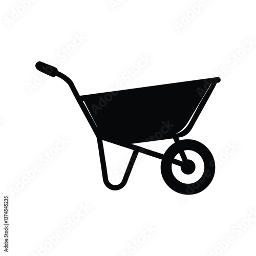 wheel barrow silhouette