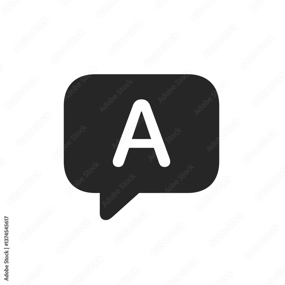 Chat Bubble Character Fill Icon Chat Bubble Character Fill Icon