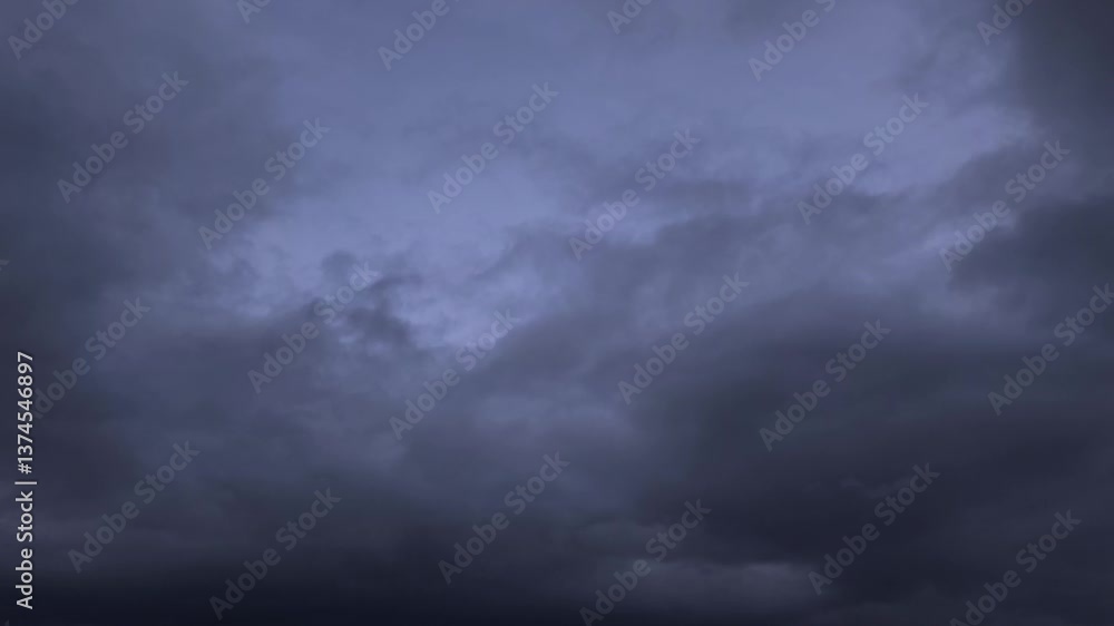 Purple clouds become darker at dusk Purple clouds become darker at dusk