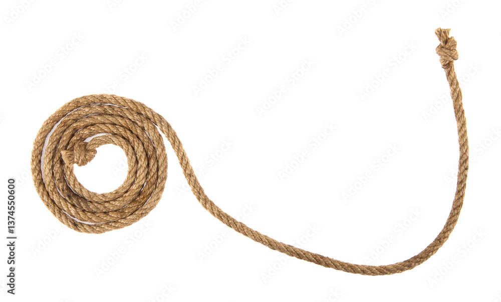 Obraz premium Rope isolated on white background.