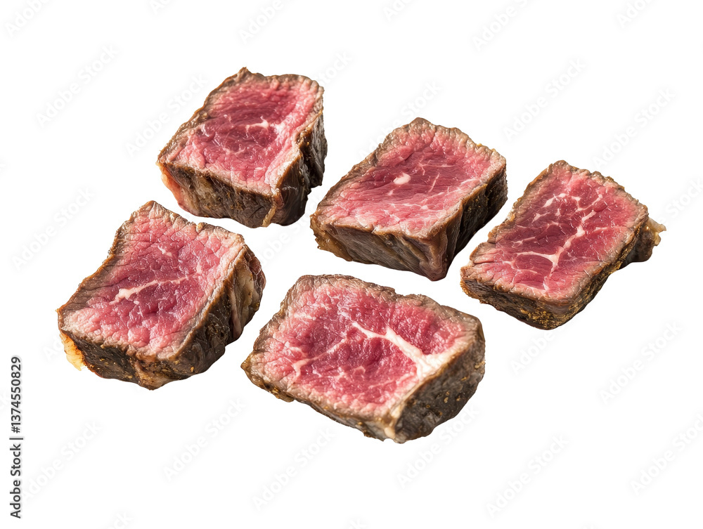 Isolated Raw Beef Cuts Isolated Raw Beef Cuts