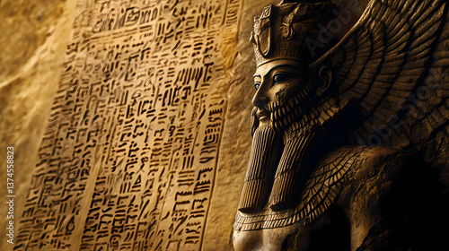 Plakat ancient sumerian papyrus text