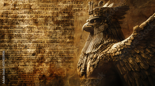 Plakat ancient sumerian papyrus text