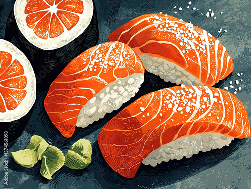 A close-up illustration sho...