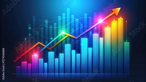 Charting investment success and financial growth.