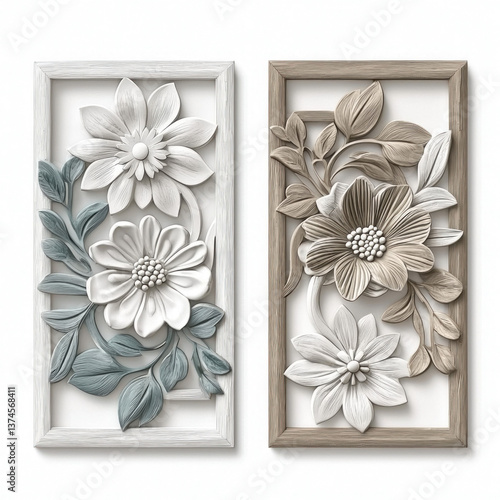 black picture frame isolated