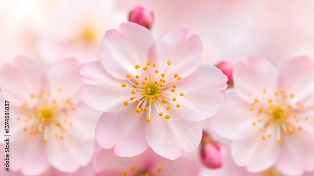 Delicate pink cherry blossoms in full bloom, a gentle springtime scene showcasing nature's soft beauty with a blurred, dreamy background. Delicate pink cherry blossoms in full bloom, a gentle springtime scene showcasing nature's soft beauty with a blurred, dreamy background.