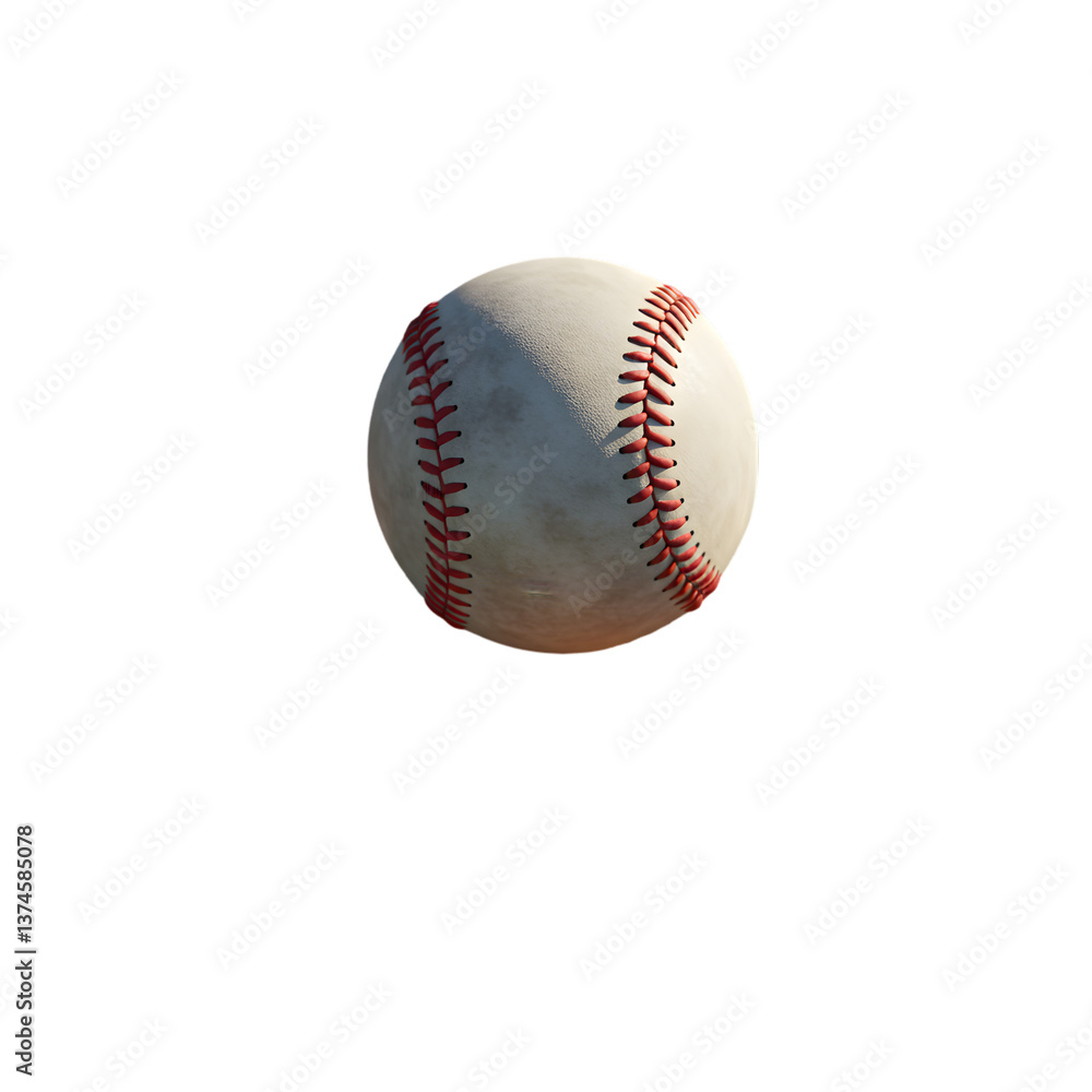 Isolated baseball with red stitching, perfect for game day illustrations Isolated baseball with red stitching, perfect for game day illustrations