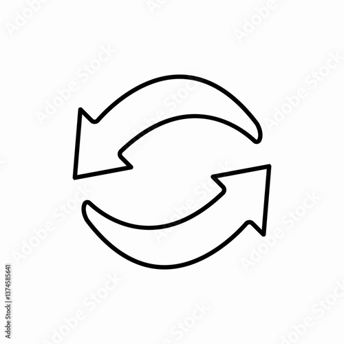 Sync refresh icon vector sign
