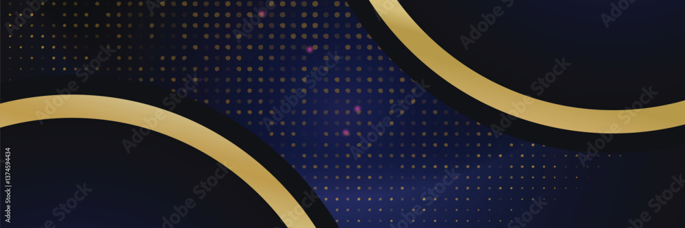 Fototapeta premium Abstract Navy Blue and Gold Design