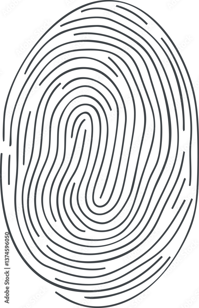 Fingerprint illustration featuring intricate Fingerprint illustration featuring intricate