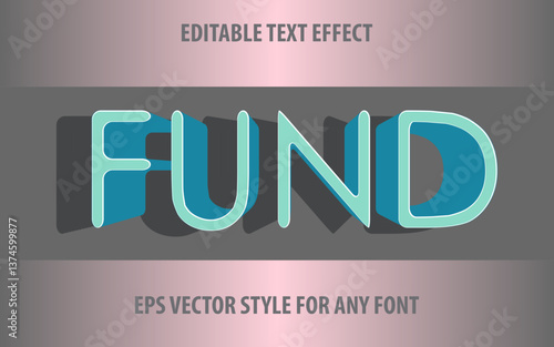 Editable 3D text effect with blue letters and deep shadow in perspective. Modern and stylish typography, perfect for financial branding, futuristic posters, digital banners, and tech designs.