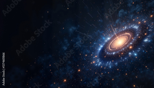 Cosmic galaxy image with vibrant colors representing the beauty of the universe concept