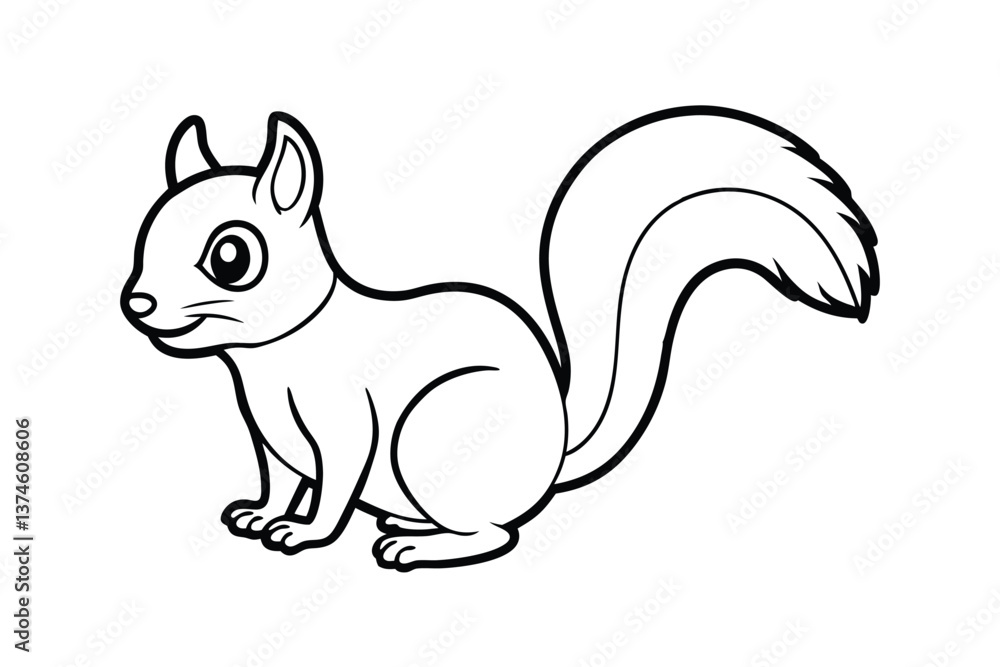 squirrel illustration on white squirrel illustration on white