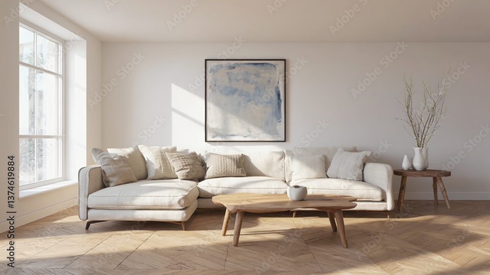 A cozy living room with a couch and a table, perfect for relaxation A cozy living room with a couch and a table, perfect for relaxation
