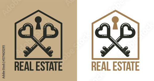 Real estate vector logo, re...